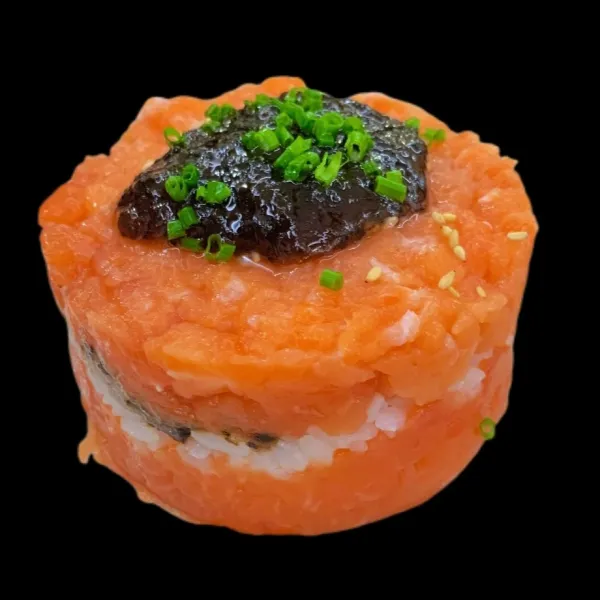Tartar de salmón con trufa