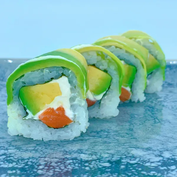 Sake cheese bamboo roll