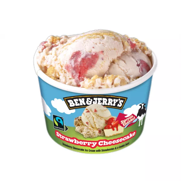 Helado Strawberry Cheesecake